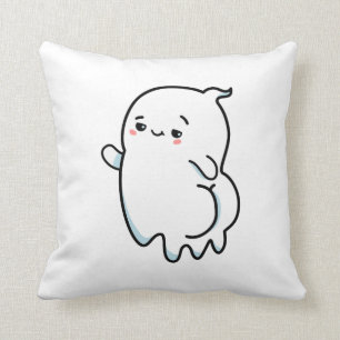 Cute Kawaii Bootylicious Ghost Throw Pillow