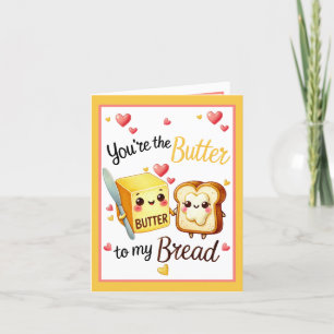 Cute Kawaii Bread and Butter Thank You Card