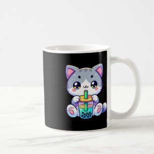 Cute Kawaii Bubble Tea Cat Japanese Kitten Anime  Coffee Mug