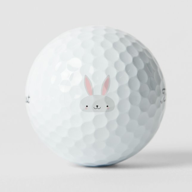Cute Kawaii Bunny Golf Ball (Front)