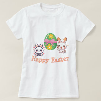 Cute Kawaii Bunny Happy Easter T-Shirt
