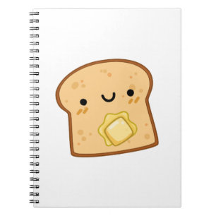 Cute Kawaii Butter Toast Notebook