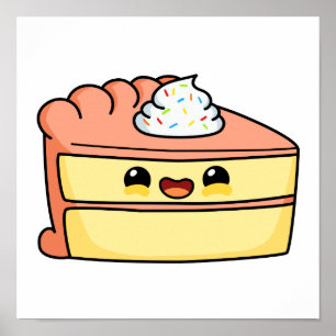 Cute Kawaii Cake Poster