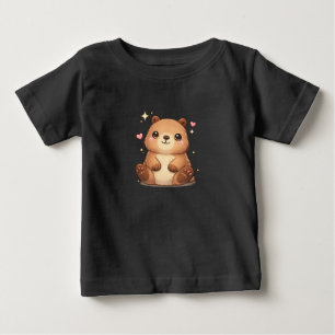 Cute Kawaii Capybara Baby Fine Jersey T-Shirt