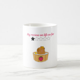 Cute kawaii capybara cartoon design  coffee mug