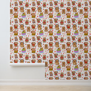 Cute Kawaii Capybara Wallpaper for Toddler Room