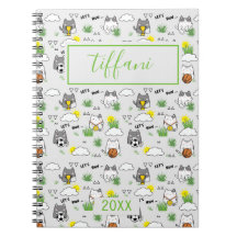 Cute Kawaii Carnet sportif de chats