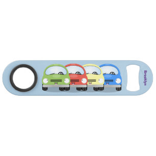 Cute kawaii cars cartoon illustration bar key