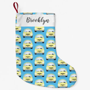 Cute kawaii cars cartoon illustration small christmas stocking