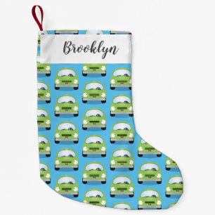 Cute kawaii cars cartoon illustration small christmas stocking