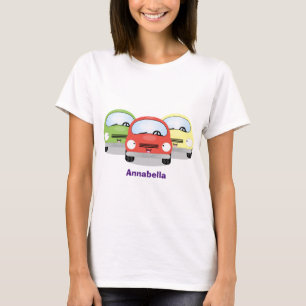 Cute kawaii cars cartoon illustration T-Shirt