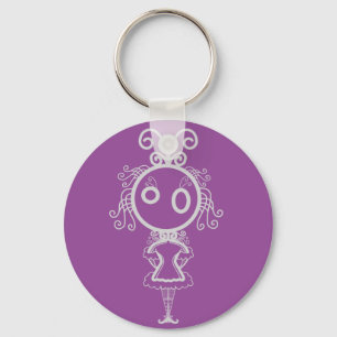 Cute Kawaii Cartoon Girl Keychain