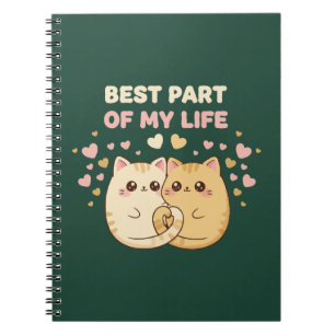 Cute Kawaii Cat Couple in Love   Best Part  Notebook
