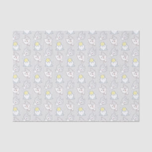 Cute Kawaii Cat Pattern Grey Yellow Pattern Tissue Paper