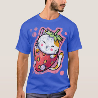 Cute Kawaii Cat Pizza Japanese Anime Women or Girl T-Shirt