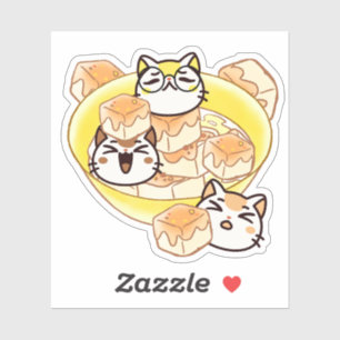 Cute Kawaii Cats and Tofu Bowl