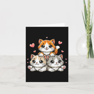 Cute Kawaii Cats Neko Funny Kitten Cat Lover Gift  Card