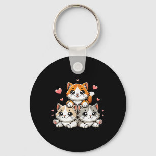 Cute Kawaii Cats Neko Funny Kitten Cat Lover Gift Keychain