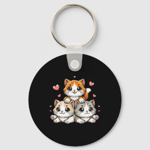 Cute Kawaii Cats Neko Funny Kitten Cat Lover Gift Keychain