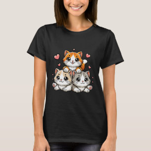 Cute Kawaii Cats Neko Funny Kitten Cat Lover Gift T-Shirt