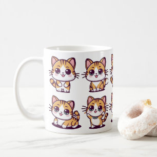 Cute Kawaii Cats posing Coffee Mug