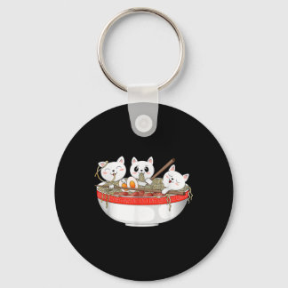 Cute Kawaii Cats Ramen Noodles Anime Japanese Cat  Keychain