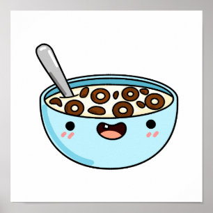 Cute Kawaii Cereal Poster