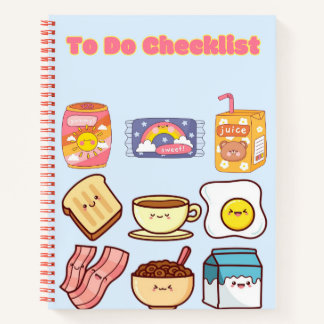 Cute Kawaii Checklist 💗✨💛🍓  Notebook