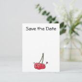 Cute kawaii cherries in love invitations (Standing Front)