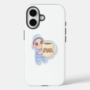 Cute Kawaii Chibi Nurse Giant Coffee Fuel iPhone 16 Case