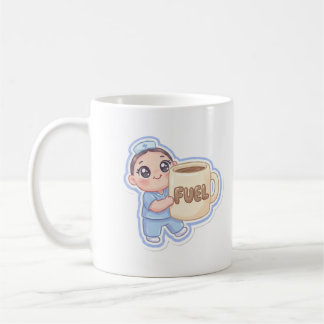 Cute Kawaii Chibi Nurse Giant Coffee Fuel Mug