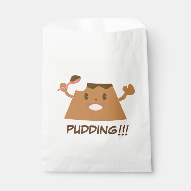 Cute Kawaii Chocolate PUDDING !!!! Favour Bag (Front)