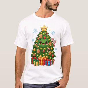 Cute Kawaii Christmas Tree Gingerbread T-Shirt