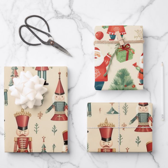 Cute Kawaii Christmas  Wrapping Paper Sheet (Front)