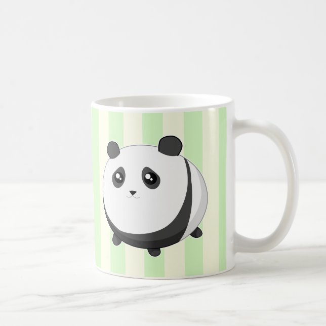 Cute Kawaii chubby panda bear Coffee Mug (Right)