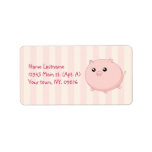 Cute Kawaii chubby pink pig Personalized Address Label