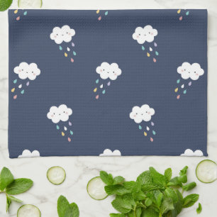Cute Kawaii Cloud Motif Serviette de cuisine