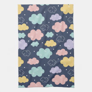 Cute Kawaii Cloud Pattern Kitchen Towel