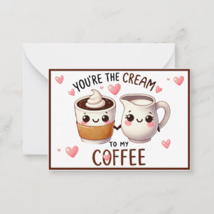 Cute Kawaii Coffee and Cream Card