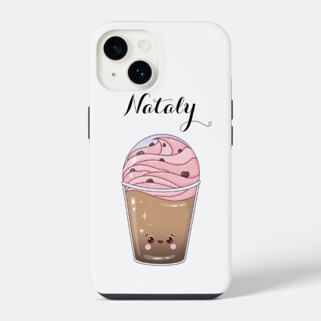 Cute Kawaii Coffee  iPhone Case (Back)