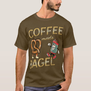 Cute Kawaii Coffee Meets Bagel T-Shirt