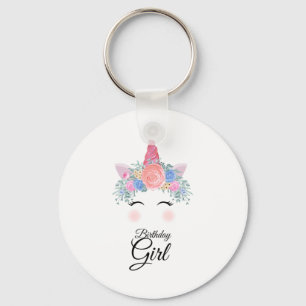 Cute Kawaii Colourful Rainbow Unicorn Birthday Gir Keychain