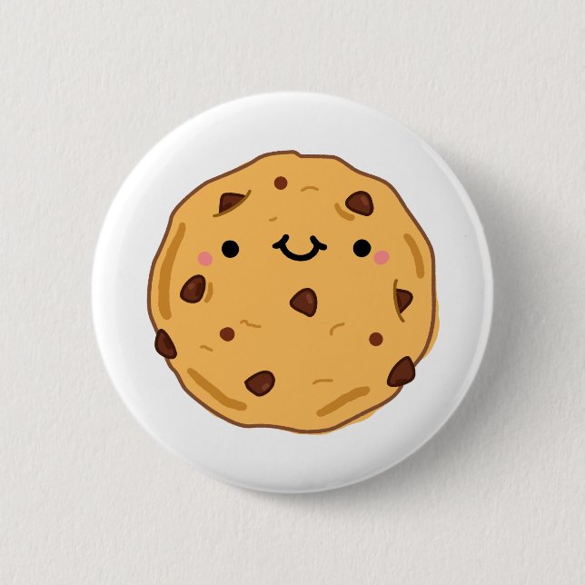 Cute Kawaii Cookie 2 Inch Round Button (Front)