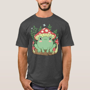 Cute Kawaii Cottagecore Aesthetic Fungi Mushroom H T-Shirt