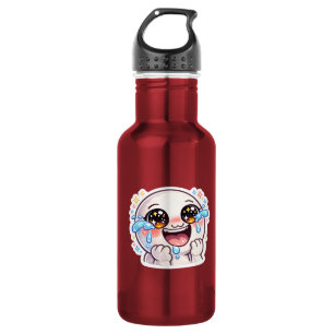 Cute Kawaii Crying Laughing with Joy Happy Tears C 532 Ml Water Bottle