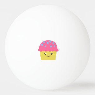 Cute Kawaii Cupcake Ping Pong Ball