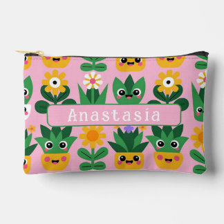 Cute Kawaii Customizable Pot Plant Print Accessory Pouch