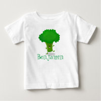 Cute kawaii dancing broccoli cartoon illustration