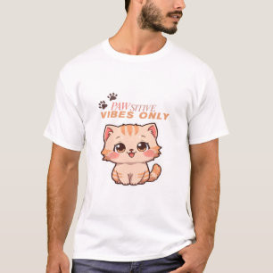Cute Kawaii Design de chat sur T-shirts