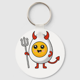 Cute Kawaii Deviled Egg Keychain